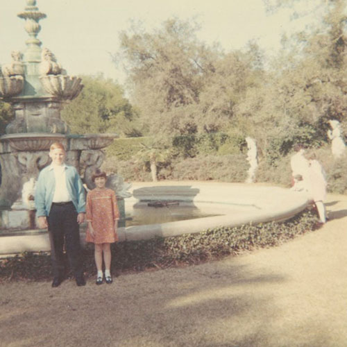 Todd Rugee and his sister at The Huntington