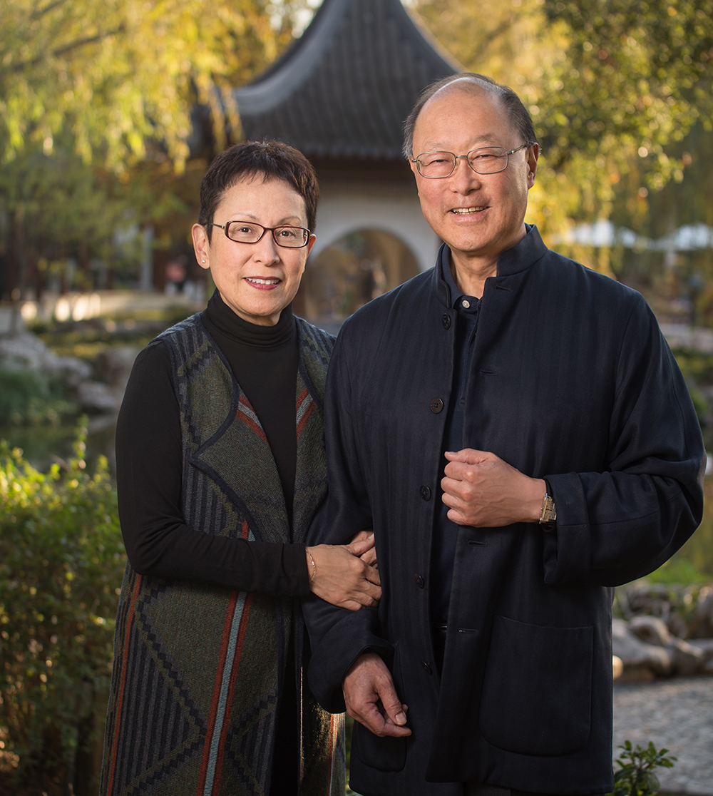 Man and woman in the Chinese Garden