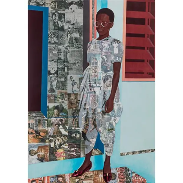 Njideka Akunyili Crosby, “The Beautyful Ones” Series #1c, 2014.