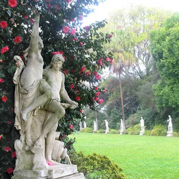 Lorenzo Mattielli, Alpheus and Arethusa, 1719–24, and the Italian statuary in the North Vista. The Huntington Library, Art Museum, and Botanical Gardens. Photo by John Sullivan.