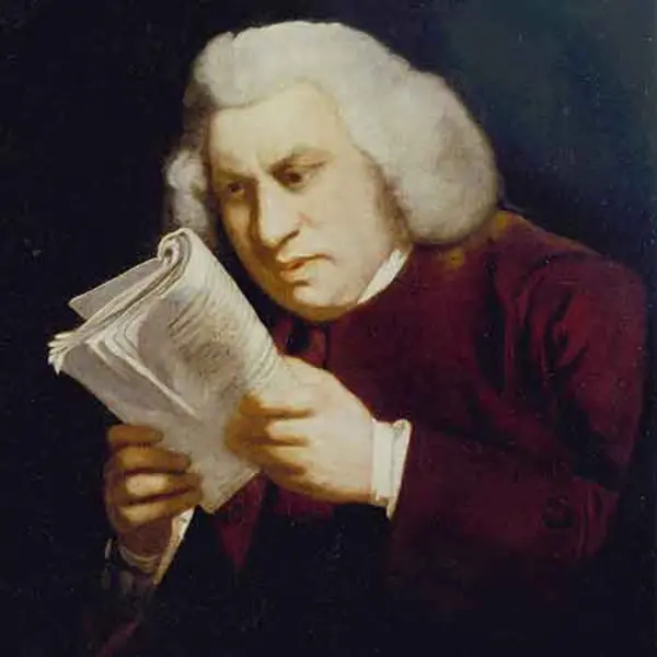 Painting of Blinking Samuel Johnson