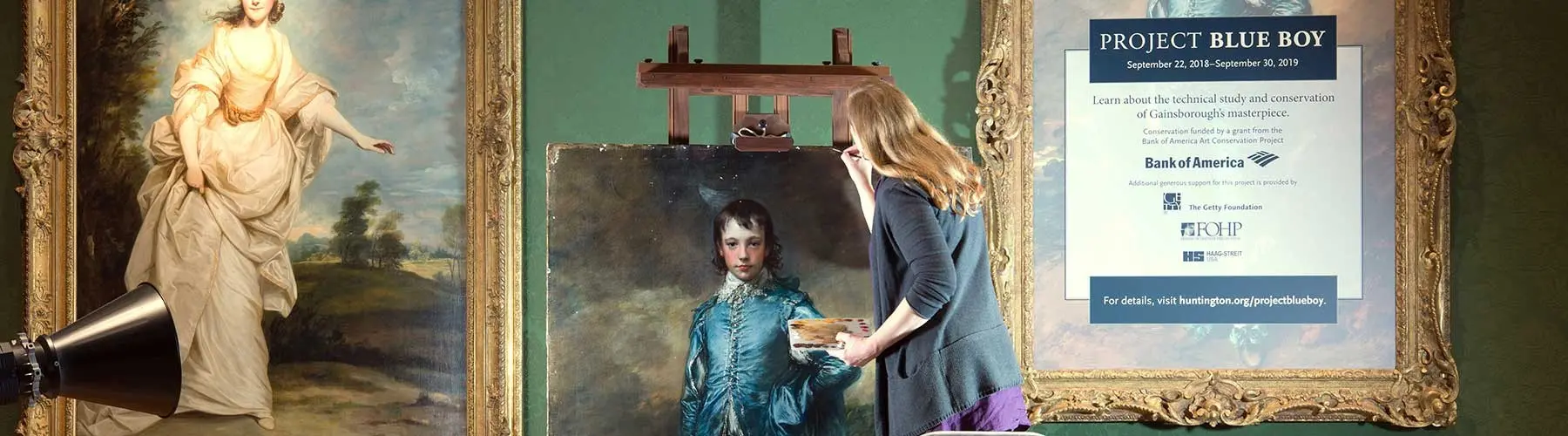 conservationist inpainting The Blue Boy portrait