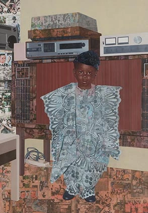 Njideka Akunyili Crosby, "The Beautyful Ones" Series #8.