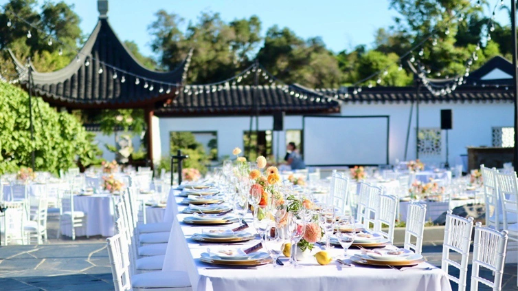 A beautifully set table ready for guests.