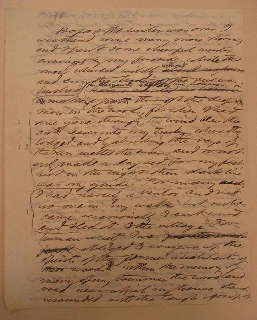 Henry David Thoreau (1817–1862), Walden, autograph manuscript, page 127, 1846–1853. The Huntington Library, Art Museum, and Botanical Gardens.