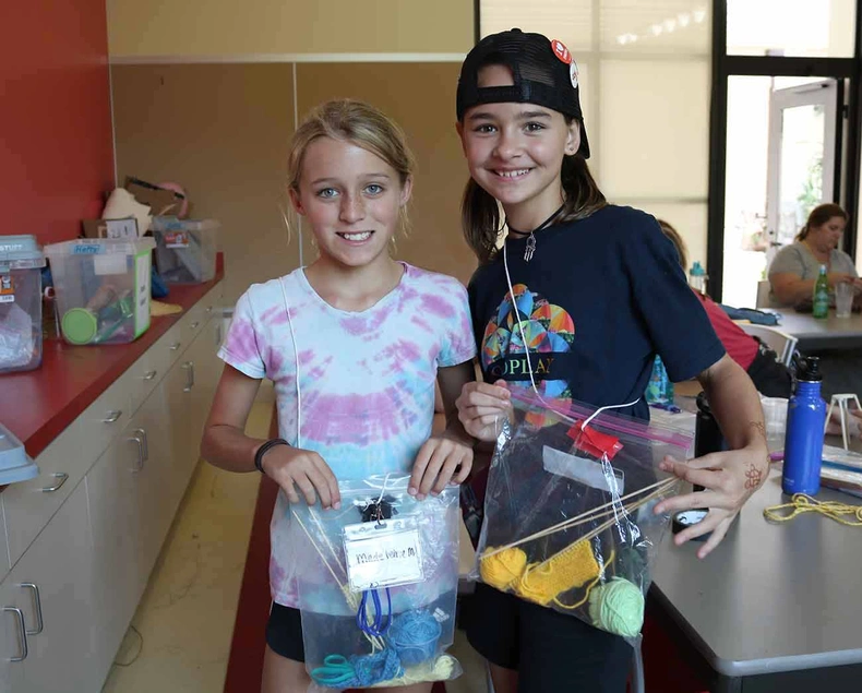 Pair of explorers girls