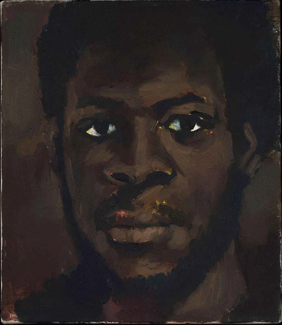 Lynette Yiadom-Boakye, The Needs Beyond, 2013. Oil on canvas, 14 x 12 in. © Lynette Yiadom-Boakye. Courtesy of the artist, Jack Shainman Gallery, New York and Corvi-Mora, London.