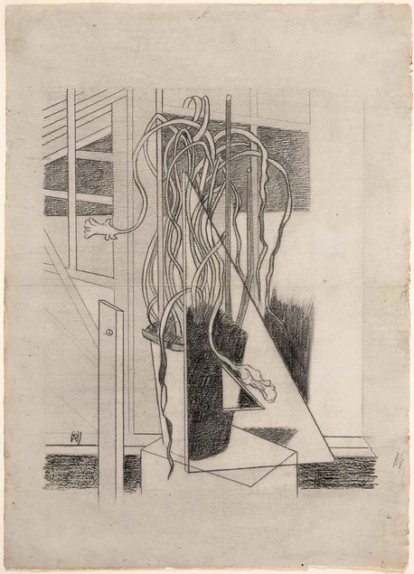 Paul Nash (British, 1889-1946), Study for Dead Spring, 1929, graphite on paper.