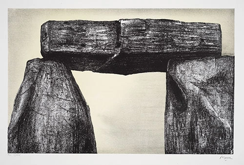 Henry Moore, Stonehenge I, 1973, Lithograph, 23 x 18 in. The Huntington Library, Art Collections, and Botanical Gardens. Gift of Philip and Muriel Berman Foundation. © The Henry Moore Foundation. All Rights Reserved, DACS 2017 / henry-moore.org