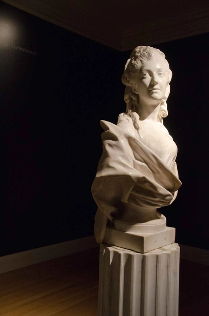 Madame Paul-Louis Girardot de Vermenoux, née Anne-Germaine Larrivée (1739-1783), marble, signed and dated 1777.