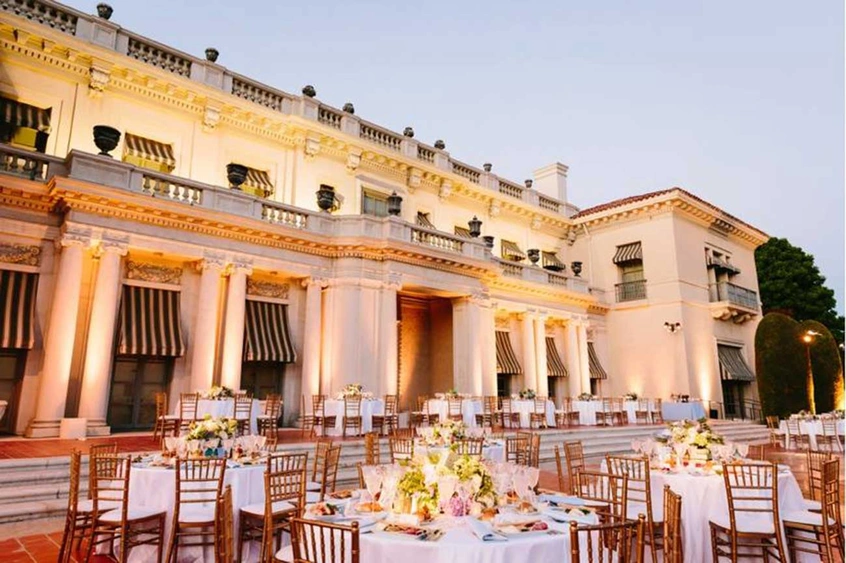 wedding set up on gallery loggia