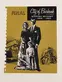 Illustrated book cover with a family in black and white on a mustard-colored background.