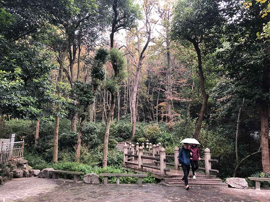 Grounds of Yongfu Monastery, near West Lake, Hangzhou, China. Photo by Phillip E. Bloom.